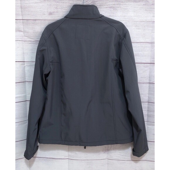 IZOD Jacket Men's Size L Gray L/S Fleece Lined Full Zip Front/Pockets EUC - Picture 4 of 8